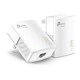 TP-Link AV1000 Powerline Ethernet Adapter KIT - Gigabit Port, Plug Pair &Play, Ethernet Over Power, Nano Size, Power Saving Mode, Network Adapter (TL-PA7017 KIT)