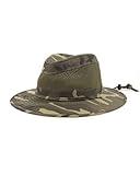 Zylioo XXL 62cm Safari Sun Hat with Flat Brim,Large Mesh Fishing Hat,Sun Protection Summer Hat for Explorer,Adventurer Army Green