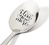 I love you more - Engraved Stainless Steel Spoon for - love you most gift for Boyfriend Girlfriend | Christmas Birthday Gift for Men Women | Engagement Gift for Bride