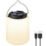 BOBKID LED Camping Lantern, Rechargeable Camping Light, 4 Modes Outdoor Flashlights Lanterns with 1000LM, Water Resistant Portable Emergency Camp Light for Hurricane Hiking Survival Kits - Black