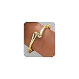 MTINEAPS Gold Bangle Bracelets for Women Teens Trendy Chunky Adjustable Twist Cuff Bracelet Jewelry Gifts (Gold)