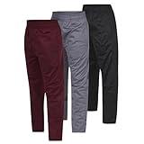 Ultra Performance 3 Pack Boys Athletic Active Sweatpants Tricot Open Bottom Track Pants for Boys