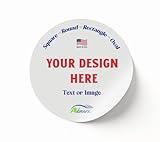 Custom Stickers Personalized Business Stickers Labels Vinyl Waterproof Dishwasher Safe, Made USA, Your Text, Image, Business Logo Stickers Customized. Get Your Personalized Stickers Labels