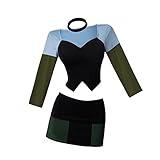 MyheroCos Total Drama Island Gwen Cosplay Costume Outfits Womens Crop Top and Mini Skirt-S