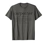 Carpenter Definition Carpentry Woodworker Funny Gift T-Shirt