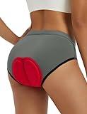 baleaf Women's 4D Padded Bike Underwear Cycling Shorts Biking Bicycle MTB Briefs Gear Clothes Biker Padding Dark Gray M
