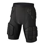 surlim 5-Pad Football Compression Girdle/Shorts, Football Padded Shorts, Football Girdle Hip and Thigh Protector (Black, Large)