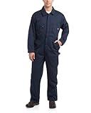 Firestone Men's Coveralls - Water Resistant Twill Long Sleeve Overall for Work Utility and Safety (Sizes: M-XXL, Runs Small), Size X-Large, Navy