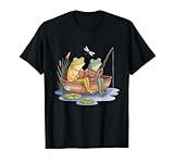 Book Shirt Frog Toad Fishing Vintage Book Frog T-Shirt