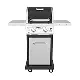 Nexgrill Deluxe 2-Burner Propane Gas Grill with Foldable Side Tables, 28,000BTUs, Convertible to Natural Gas, Perfect for Outdoor Cooking & Grilling, BBQ, Patio, Tailgating, 720-0864RA