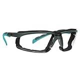 3M Safety Glasses, Solus 2000 Series, ANSI Z87, Scotchgard Anti-Fog Anti-Scratch, Clear Lens, Gray/Teal Frame, Removable Foam Gasket