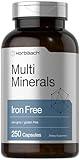 Horbäach Multi Minerals Supplement | 250 Capsules | Iron Free | Daily Mineral Complex for Men and Women | Non-GMO & Gluten Free