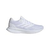 adidas Women's Run Falcon 5 Sneaker, White/White/White, 8