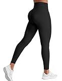 YEOREO Grace Workout Leggings for Women Butt Lifting Tummy Control High Waist Gym Yoga Compression Pants Black XS