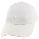 adidas Women's Saturday Hat, Relaxed fit Athletic Adjustable Cotton Baseball Cap, White/1.0, One Size