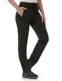 Rdruko Women's Hiking Pants Quick Dry Lightweight Water Resistant Outdoor Pants Athletic Joggers with Zipper Pockets Black M