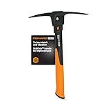 Fiskars IsoCore Pickaxe Mattock with Shock-Absorbing Handle, Dual-Head Tool for Roots & Rocks, 1.5 lb