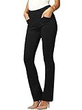 Conceited Black Dress Pants Women Tummy Control - Wear to Work Pants Women - Womens Dress Pants - Slacks - Business Casual Office - Midnight Black - Medium