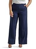 Lee Women's Plus Size Ultra Lux Comfort Any Wear Wide Leg Pant, Emperor Navy