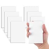 Note Pads 3x5 In, 8 Pack Blank Notepad, White Scratch Pads for Writing, 50 Sheets Per Memo Pad for Jotting Down Quick Notes, Pads of Paper for Grocery and Shopping Lists, Small Server Notebook