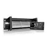 AC Infinity AIRBLAZE T12, Universal Fireplace Blower Fan Kit 12" with Temperature and Speed Controller, Compatible with Lennox, Hearth Glo, Majestic, Rotom Fireplaces, for Home Heat Circulation