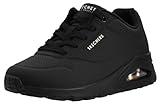 Skechers womens Skecher Street Women's Uno - Stand on Air Sneaker, Black/Black, 8 Wide US