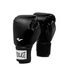 Everlast Prostyle 2 Boxing Gloves, Entry Level Training Gloves for Men and Women, Secure Fit Hook and Loop Closure & Ventilation, Heavy Bag & Speedbag Training 16 oz (Black)