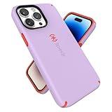 Speck iPhone 14 Pro Max Case - Slim Phone Case with Drop Protection, Scratch Resistant, Soft Touch for 6.7 inch iPhone 14 Pro Max Case - Dual Layer Case, Spring Purple/Energy Red CandyShell Pro