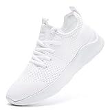 WYGRQBN Women's Walking Shoes Lightweight Tennis Fashion Sneakers Sports Workout Gym Shoes for Running White US Size 8