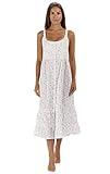 The 1 for U Ruby Nightgown 100% Cotton Victorian Style - Sizes XS - 3X - (X-Small, Lilac Rose)