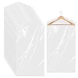 20 Pack Garment Bags for Hanging Clothes Plastic Garment Bags Clear Clothes Covers Dry Cleaner Bags Hanging Dust-proof Garment Bags for Dry Cleaner, Home Storage, Travel (60x90cm)