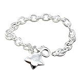 WIVATAXADI New For Arrival Classic Jewelry 925 Sterling Silver Star Charm Bracelet For Women Men Silver Link Chain Bracelet With For You Accessories Creative Gift