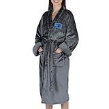 Northwest NFL Carolina Panthers Silk Touch Bath Robe, Small/Medium, Rollout Charcoal