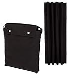 Amazon Basics Portable Blackout Curtain Shade with Suction Cups, 50" x 78", 1-Pack, Black