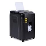 Amazon Basics 150 Sheet Autofeed Micro Cut Paper Credit Card Shredder for Security, Black