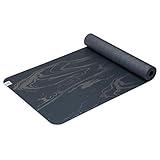 Gaiam Dry-Grip Yoga Mat - 5mm Thick Non-Slip Exercise & Fitness Mat for Standard or Hot Yoga, Pilates and Floor Workouts - Cushioned Support, Non-Slip Coat - 68 x 24 Inches - Marbled