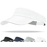 Sukeen Women's Adjustable Fit Runners Lightweight Comfort Performance Visor, Sports Sun Visor One Size Fits Most White