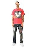 True Religion Men's SS Sashiko Tee, Washed Red, XXL