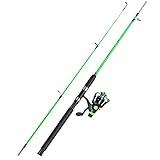 Sougayilang Catfish Fishing Rod and Reel Combo, 2-Piece Spinning Combo, Durable Graphite & Glass Blanks Fishing Pole for Crappie-Green-5.9ft and 2000 Spinning Reel