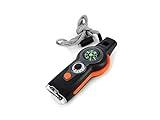 Splendorflying Emergency Whistle with Lanyard Safety Whistle Camping Hike Rescue Signal Survival Whistle (Black Orange)