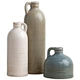 Sullivans Ceramic Jug Vase Set, Farmhouse Decor, Kitchen, Bedroom, Office, Living Room, Bathroom, & Coffee Table Centerpiece Decorations, Vases for Decor, Mantle & Shelf Decor (CM2431)