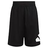 adidas Boys' Elastic Waistband Performance Shorts, Black Adi