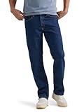 Wrangler Authentics Men's Comfort Flex Waist Relaxed Fit Jean, Dark Stonewash, 38W x 30L