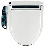 BidetMate 2000 Series Heated Bidet Japanese Toilet Seat with Unlimited Water, Side Control Panel, Deodorizer, and Warm Air Dryer - Adjustable Self-Cleaning - Shape of Bidet Round