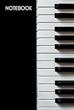 Notebook: Piano Keys Themed Journal / Diary with Blank Lined Pages for Writing Notes | Gift for Pianists, Band Members, Music Artists, and Musicians