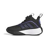 adidas Own The Game 3.0 Basketball Sneaker, Black/Semi Cobalt Blue/White, 4 US Unisex Big Kid