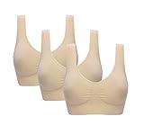Women's Comfort Workout Sports Bra Low-Impact Activity Sleep Bras Pack of 3 XL