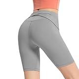 JEUROT Running Shorts for Women Butt Scrunch Shorts Cotton Slip Boy Short Underwear Yoga Workout Short Pants 4/5/6/7/8/9 Inch Inseam (Grey, XXXL)