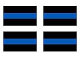 Rogue River Tactical 4 Pack Thin Blue Line - Lives Matter Flag Sticker 5x3 Support Local Law Enforcement Police Officers