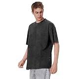 Oversized T-Shirts for Men Vintage Cotton Tee Crew Neck Short Sleeve Tops Men's Loose Fit Casual Fashion Shirt